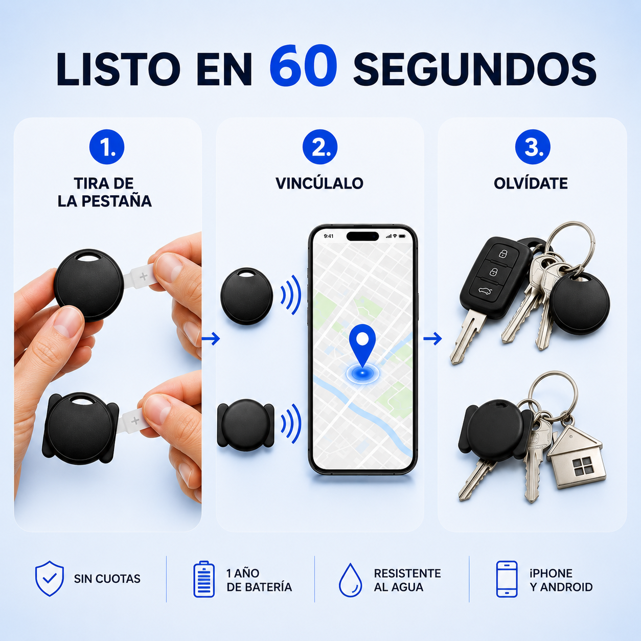 AquiTag™ — Localizador Inteligente (iPhone/Android)